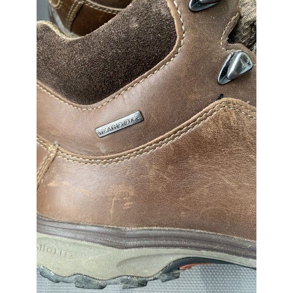 Eddie Bauer Men\'s Cairn Hiking Shoes Vibram Sole Cocoa Brown Leather Lace Up 9.5 main image 9